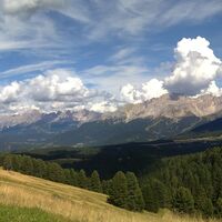 Panorama Latemar und Rosengarten