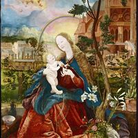 Gemälde der Stuppacher Madonna von Mathhias Grünewald