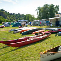 An der Kanu Ein- und Ausstiegsstelle Runkel-Campingplatz
