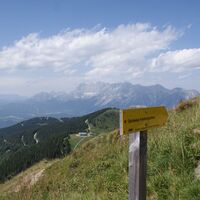 Abzweigung zum Krahbergzinken vom Planai Höhenweg