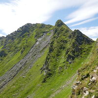 Rückblick zum Gipfel des Gstoder