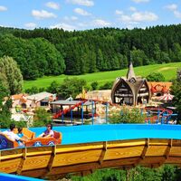 Fluch des Teutates Wasserbahn im Freizeitpark Plohn