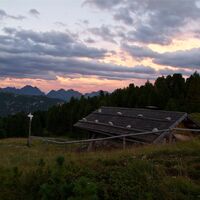 Armentagiola Hütte am Abend