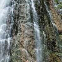 der Dalfazer Wasserfall etwas weiter unterhalb der Dalfaz Alm
