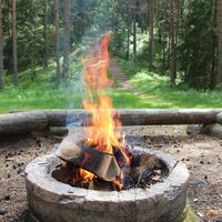 Feuerstelle auf der Burginsel Tenhola