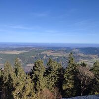 Blick vom AT nach Temelin und ins Moldaubecken