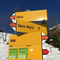 Wegweiser Davos Munts - Vella