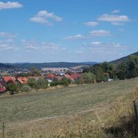 Blick über Dorndorf zur Krayenburg
