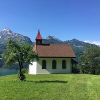 Die markante Kapelle von Betlis