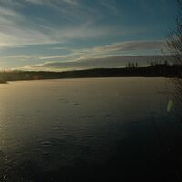 Sonnenuntergang an der Seenplatte