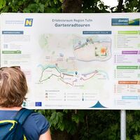 Infotafel der Gartenradtouren