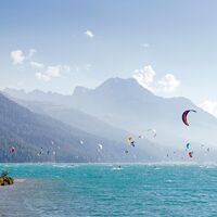 Kiter auf dem Silvaplanersee