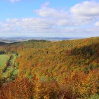 Herbstlicher Ausblick vom Großen Hörselberg bei Eisenach
