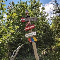 Wegweiser am Gösser_Naturpark Almenland_Oststeiermark