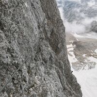 Klettersteig oberhalb des Höllentalferners