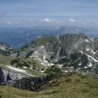 Blick zum Kaiserwart und dem weiteren Wegverlauf