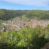 Breiter Fels, Blick auf Nusplingen