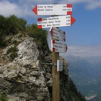 Beschilderung bei Bocca dell'Ussol