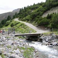 Brücke und letzte Rampe vor Alp Prünella