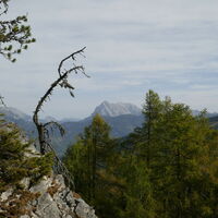 die Steigspuren ziehen wieder zum Hauptgrat empor und wir genießen den Blick zur Hochtorgruppe