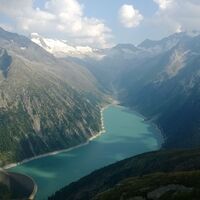 Tag 3: Blick hinunter zum Schlegeisspeicher