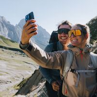 Selfie beim Aufstieg zur Gehrenspitze