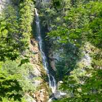 der Ludwigfall ist der höchste Wasserfall, jedoch schlecht einzusehen