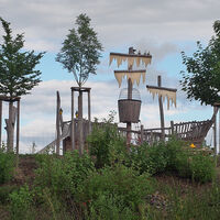 Piratenspielschiff auf der Erlebnisinsel Flößrasen