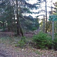 Hinweisschild am Breitunger Rennsteig