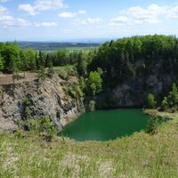 Blick über den Höwenegg Krater zum Bodensee
