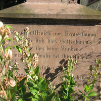 Wegkreuz Blumenstraße 29 Inschrift