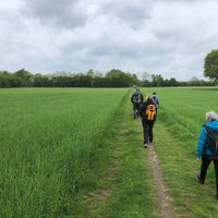 Unterwegs auch über Wiesen und Pfade