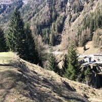 Blick auf das ehemalige Hotel Huteggen.