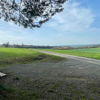 Panoramablick über das Grabfeld von Obendorf aus