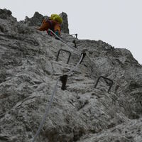 wir nehmen die Gipfelwand direkt in Angriff