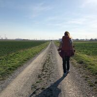 Wanderer am Jakobsweg