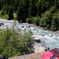 Brücke über den Inn bei Cinuos-chel