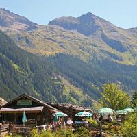 Obere Gfölleralm, Untertal - links im Hintergrund die Hochwildstelle
