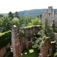 Innenhof Burgruine von oben