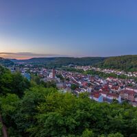 Blick von der Kanzelplattform auf Rodalben