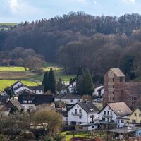 Blick auf Alschbach mit Kirche