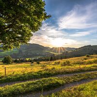 Abendstimmung auf dem Panoramaweg im Bernauer Hochtal