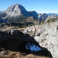 Nähe Zumach, das Ohrwaschl vom Gr. Ebenstein, dahinter der Brandstein