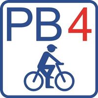 Routenschild Paderborner Westschleife (PB 4) 