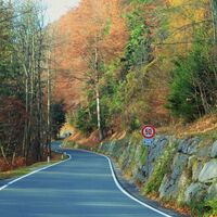 Gaisberg Landesstraße Kapaunberg Hangsicherung Ansicht: Süd nach Nord