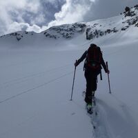 Wir nähern uns problemlos der Granatenscharte an, welche den Beginn des Nordostgrates hinauf zur Essener Spitze 3200m markiert.