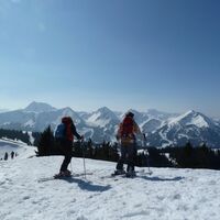 Am Gipfel des Schönkahler (1688 m) im Winter
