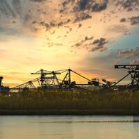 Gremminer See mit Blick auf Ferropolis