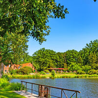 Die Wassermühle Eggersmühlen mit der Fintau
