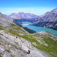 Panoramablick auf die Cancano-Seen